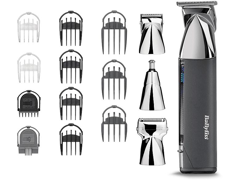 Cortapelos - BABYLISS MT996E, 17 niveles, Plata