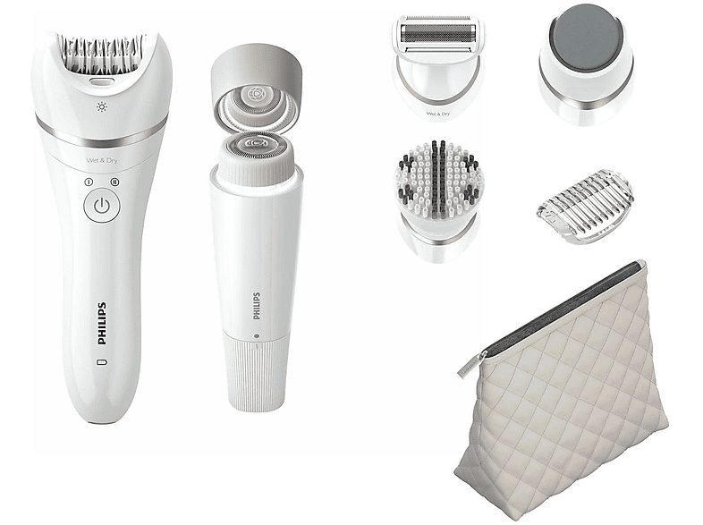 Depiladora  - BRE770/92 PHILIPS, 2 velocidades, Blanco