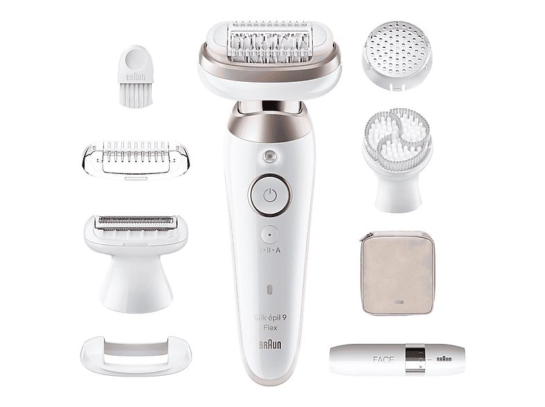 Depiladora facial  - BRASE93603D BRAUN, 2 velocidades, Rosa, Blanco
