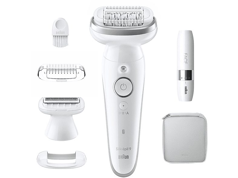 Depiladora facial  - Silk-épil 9 9-341 BRAUN, Blanco