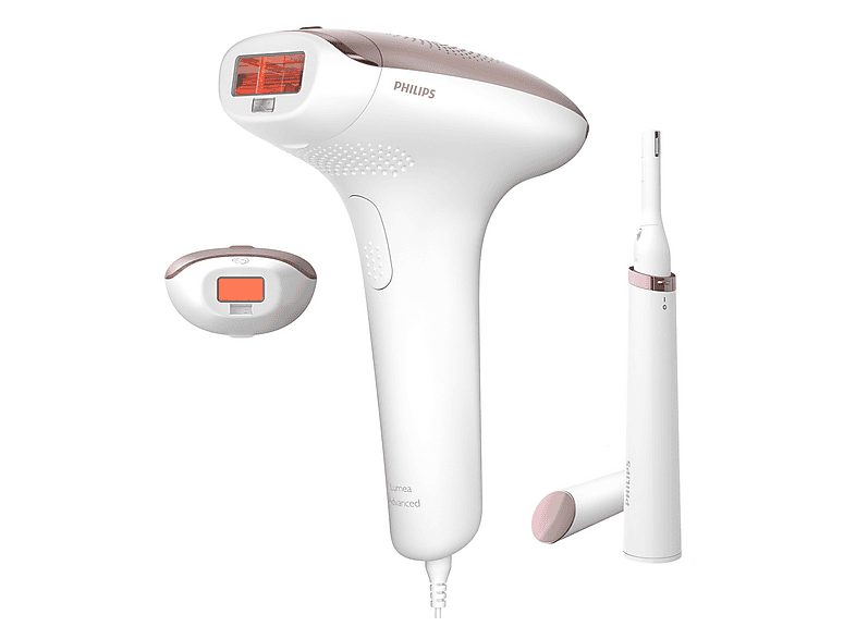 Depiladora IPL - PHILIPS Lumea Advanced BRI921/60, Adherible al cuerpo, Rosa, Blanco