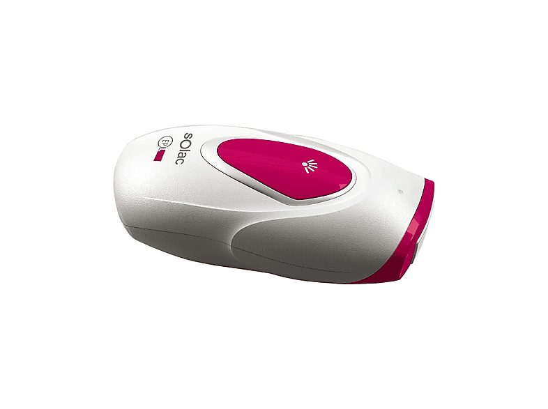 Depiladora IPL - SOLAC IP1100, 3 velocidades, Adherible al cuerpo, Accesorio de precisión para rostro, Rosa, Blanco
