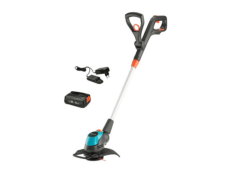 Desbrozadora  - Set Recortabordes de batería EasyCut 23/18V P4A GARDENA, Negro, Azul, Naranja, Plata