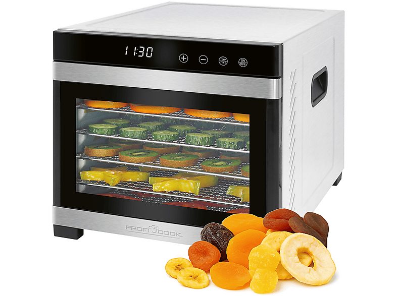 Deshidratador de Alimentos - PROFICOOK PC-DR1218, 650 W, Negro, Acero inoxidable
