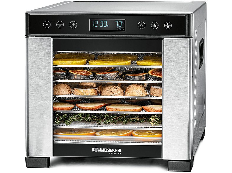 Deshidratadora - ROMMELSBACHER DA 650, 600 W, Negro, Acero inoxidable