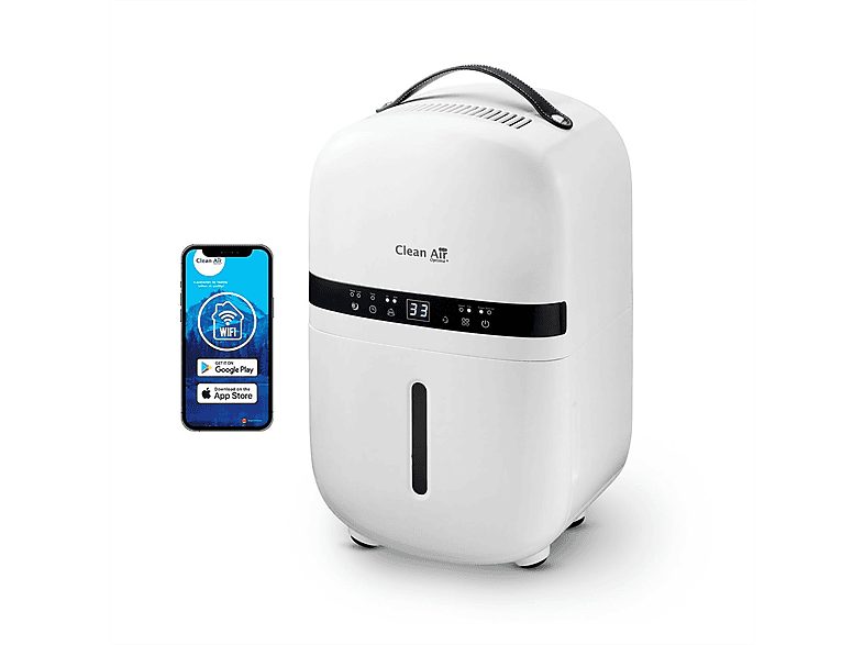 Deshumidificador - CLEAN AIR OPTIMA CA-702 Smart, 1,5 l, 20 m², Blanco