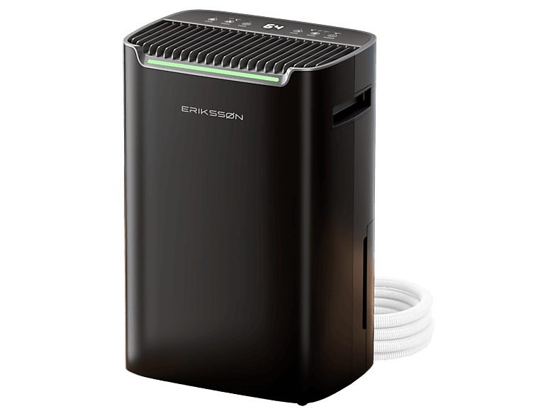 Deshumidificador - ERIKSSØN 20L/24h Dry Pro Plus, 2,5 l, 70 m², Negro