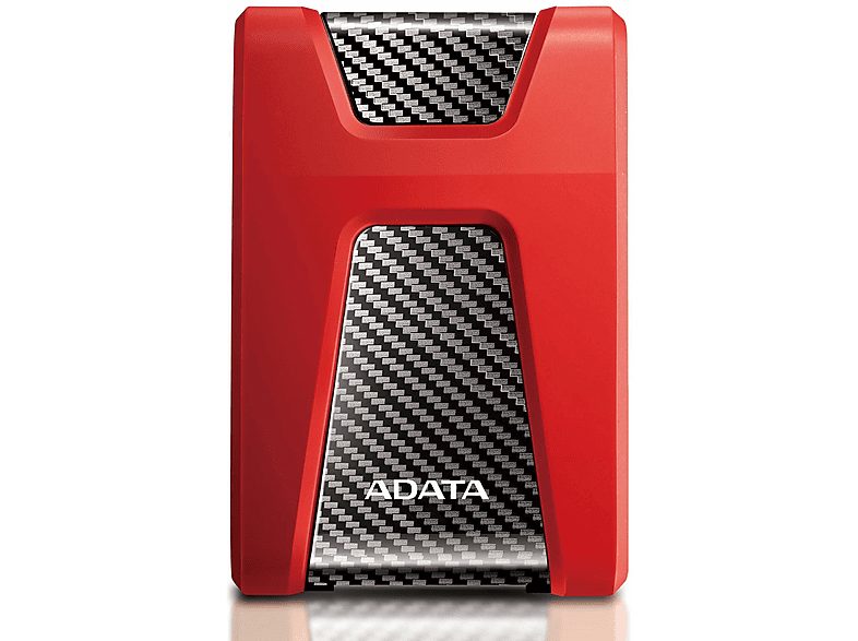 Disco duro externo 2 TB - ADATA AHD650-2TU31-CRD, 2,5 ", HDD, Rojo