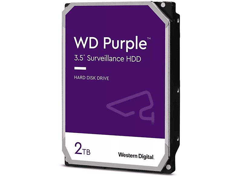 Disco duro HDD interno 2 TB 2 TB - WD (WESTERN DIGITAL) WD23PURZ, Interno, Multicolor