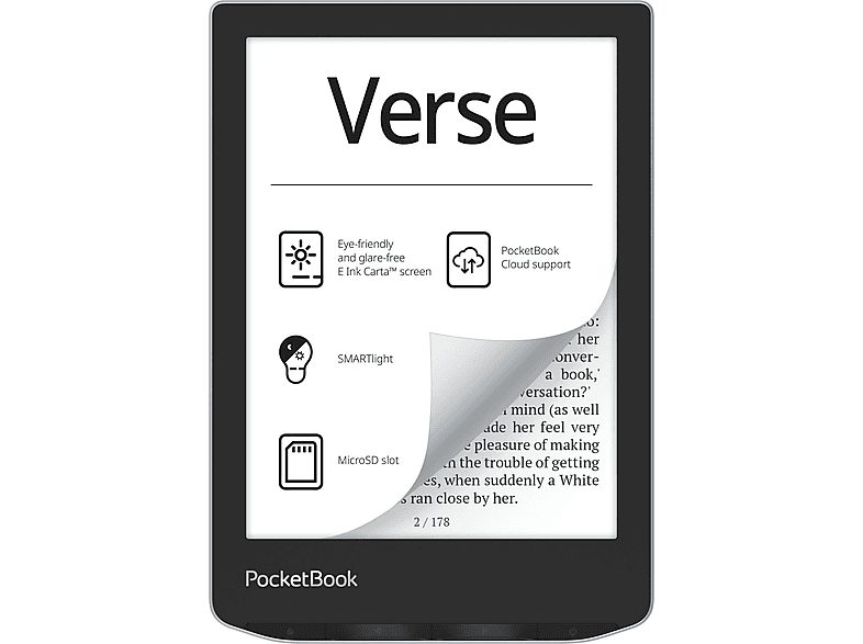 eBook - POCKETBOOK Verse, 6 ", 8 GB, 758 x 1024 pixels, E Ink Carta, Azul claro