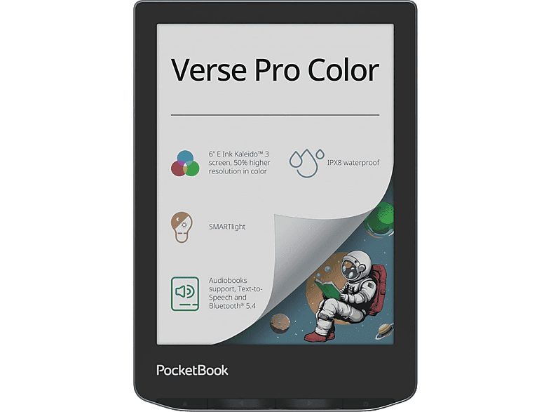 eBook - PocketBook Verse Pro, 6", 16 GB Almacenamiento Interno, 1 GB RAM, Stormy Sea