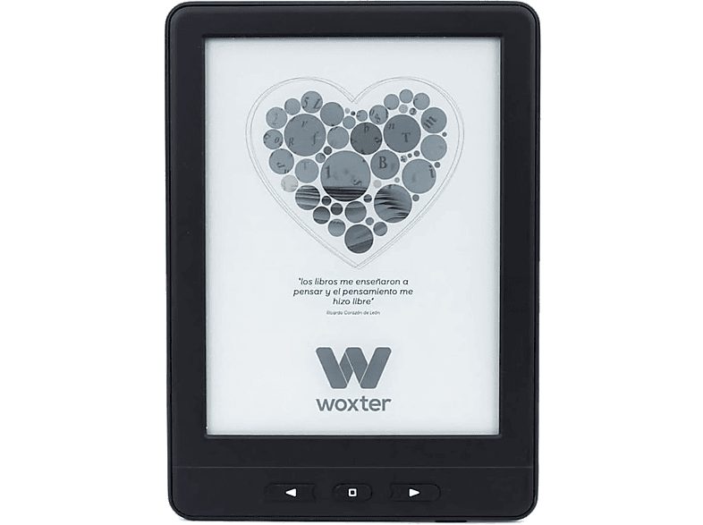 eBook - Woxter Scriba Paperlight TP EB26-075, 6", 64 MB y 4 GB de Memoria Interna, 1024x758, Pantalla  Retroiluminada y Táctil, Negro