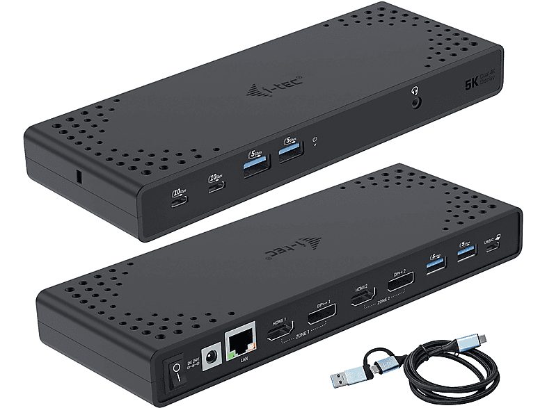 Estación de acoplamiento USB  - CADUA4KDOCKPDL2 I-TEC, Negro