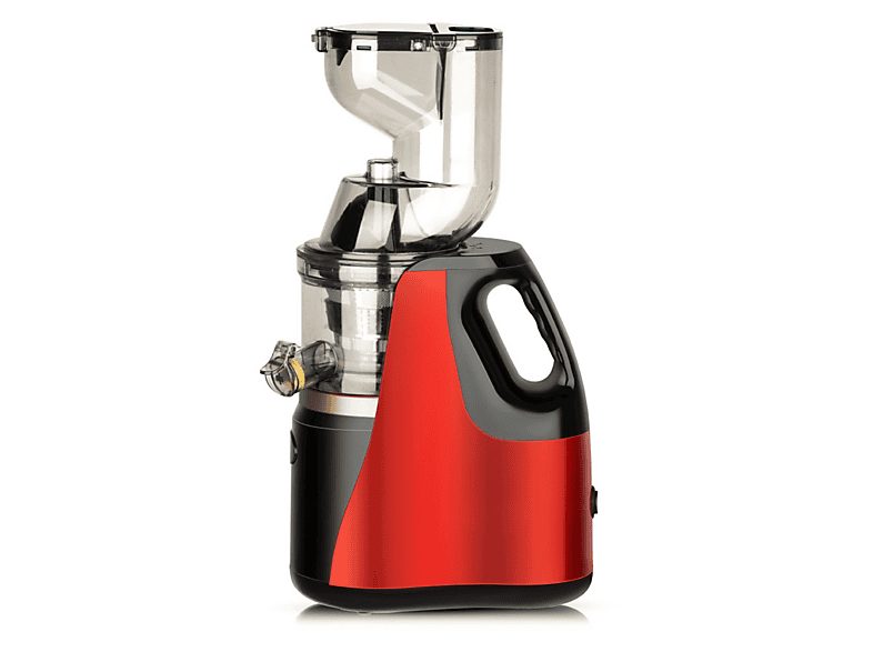 Exprimidor - BYTELIKE Exprimidor Automático de Frutas y Verduras Separación Multifuncional de Zumos y Escorias, 400 ml, 150 W, rojo