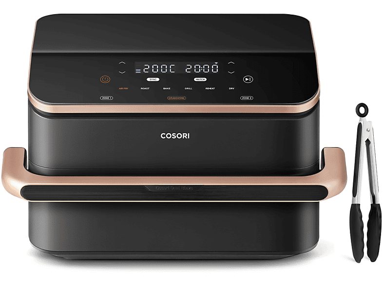 Freidora de aire - COSORI Twinfry Chef Edition, 2800,0 W, Negro