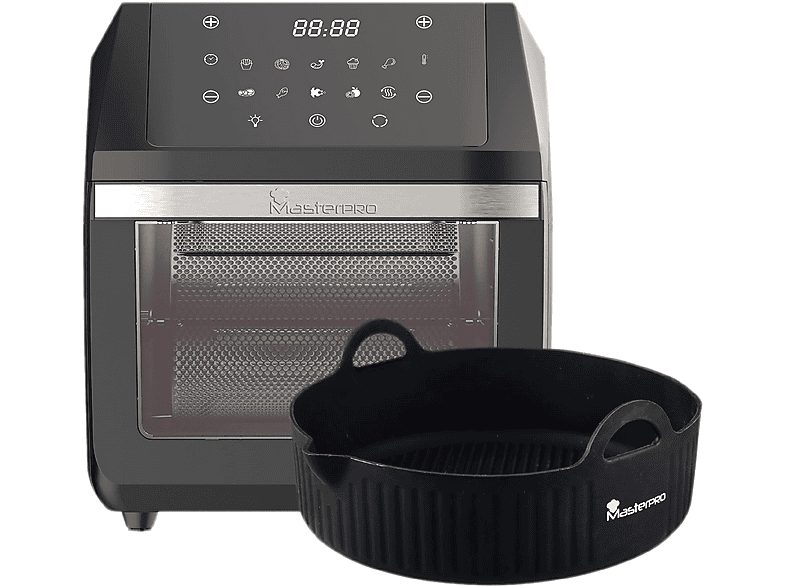 Freidora de aire - MASTERPRO Q4715, 1800 W, 11 l, Negro
