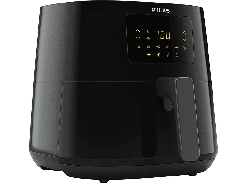 Freidora de aire - PHILIPS HD9280/70, 2000 W, 6,2 l, Negro