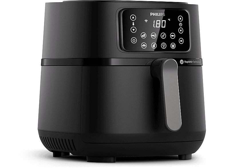 Freidora de aire - PHILIPS HD9285/96, 2000 W, Negro
