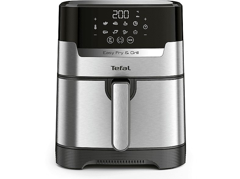 Freidora de aire - TEFAL EY505D, 1400 W, 4,2 l, Inox