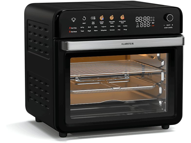Freidora sin aceite - KLARSTEIN Air Glaze Digital Color, 2200 W, Negro