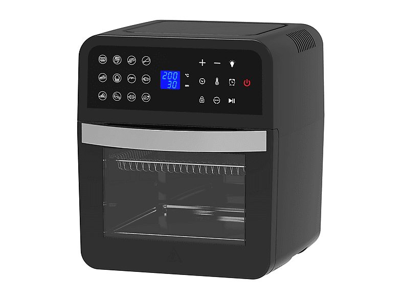 Freidora sin aceite - MELCHIONI LUCIFER, 1800 W, 12 l, Negro