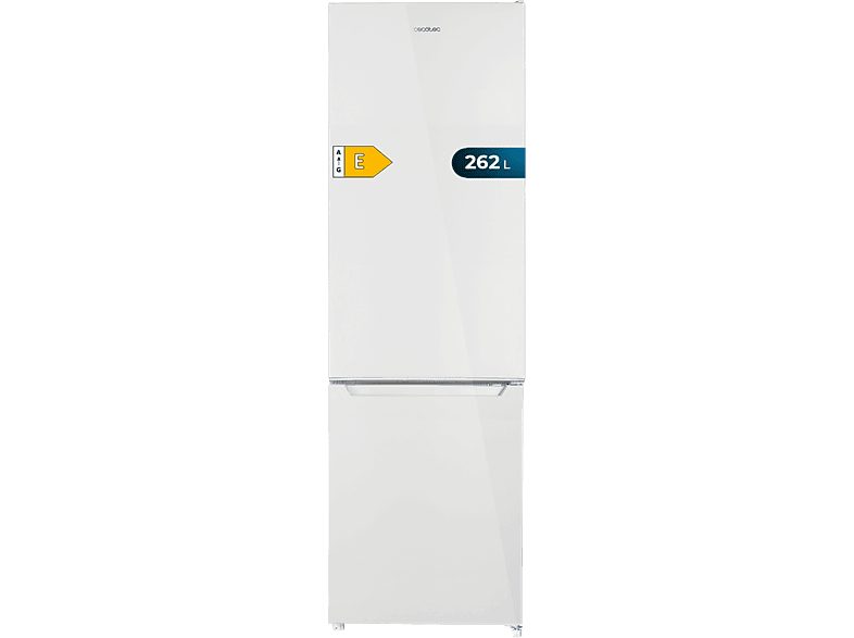 Frigorífico combi - CECOTEC Bolero CoolMarket Combi 262 White E, Altura 176 cm, Capacidad 262 l, Multicolor