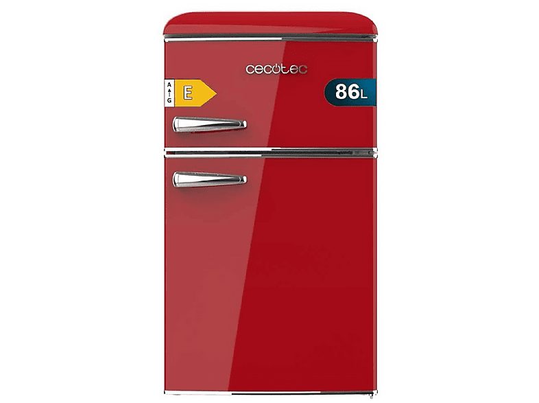 Frigorífico dos puertas - CECOTEC Bolero CoolMarket 2D Origin 86 Red E, Altura 893 mm, Capacidad 86 l, Multicolor