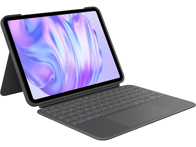Funda con teclado - Logitech Combo Touch iPad Pro 11″, Retroiluminación, Accesos directos, Teclado extraíble, 4 modos de uso, Trackpad, Negro