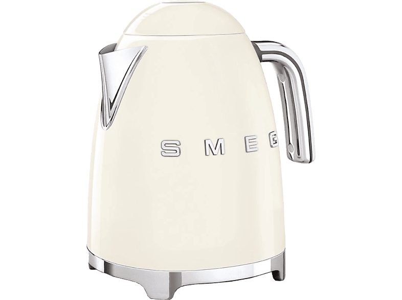 Hervidor de agua - Smeg KLF03CREU, 2400W, 1.7L, Indicador de nivel de agua, Inox, Crema