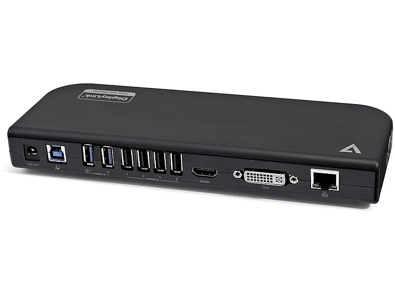 Hub USB  - UDDS2 V7, Negro