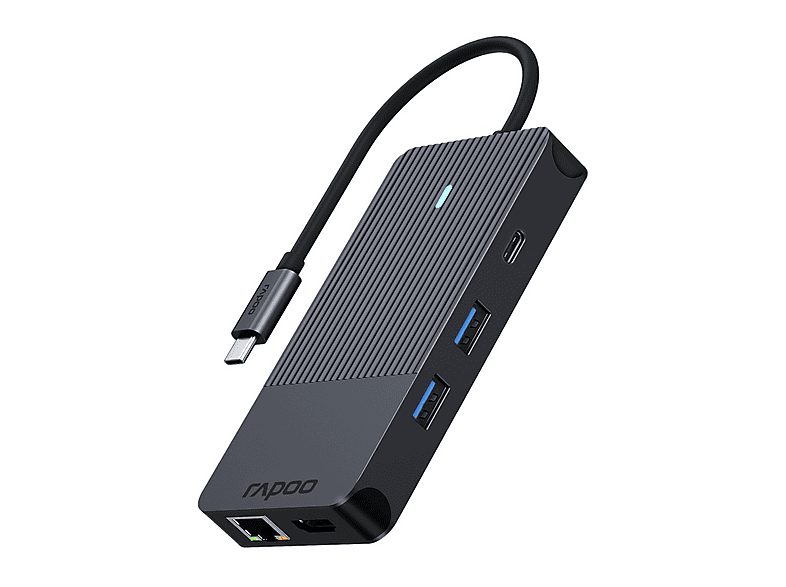 Hub USB/Concentrador  - 11413 RAPOO, Negro