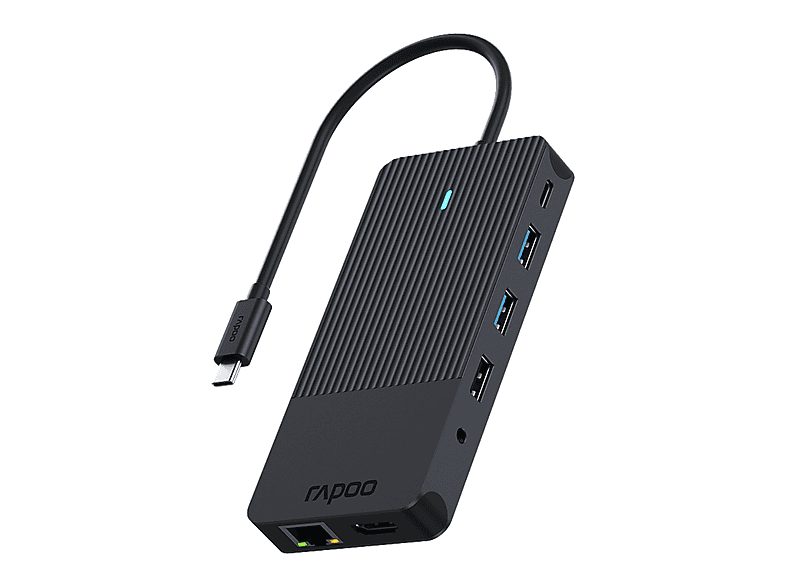 Hub USB/Concentrador  - 11414 RAPOO, Negro