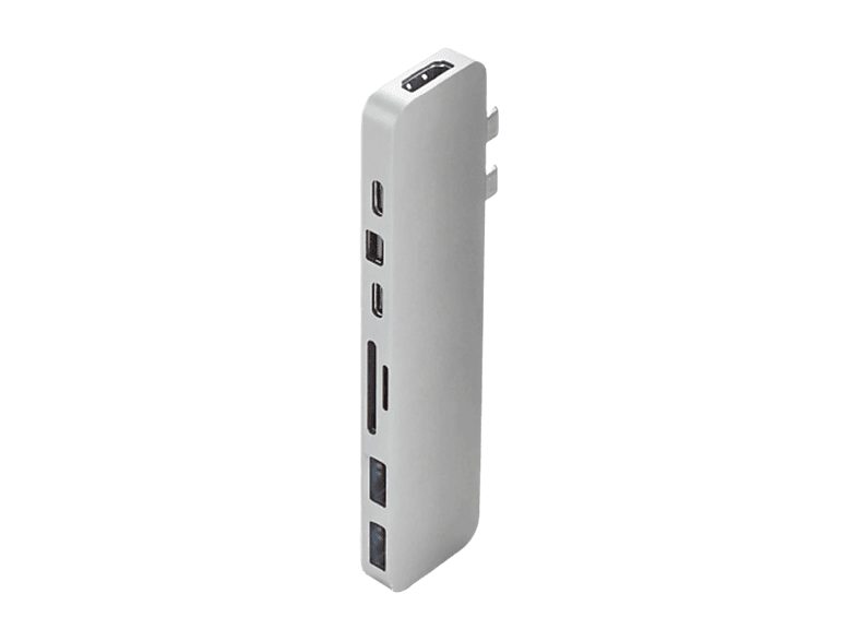 Hub USB/Concentrador  - GN28D-PLATA HYPER, Plata