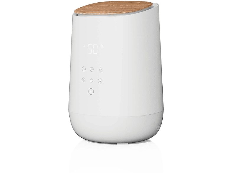 Humidificador - MEDISANA AH 680, Función 3 en 1, Luz UV-C integrada, Sensor inteligente, 2,6 l, 30 m², Blanco