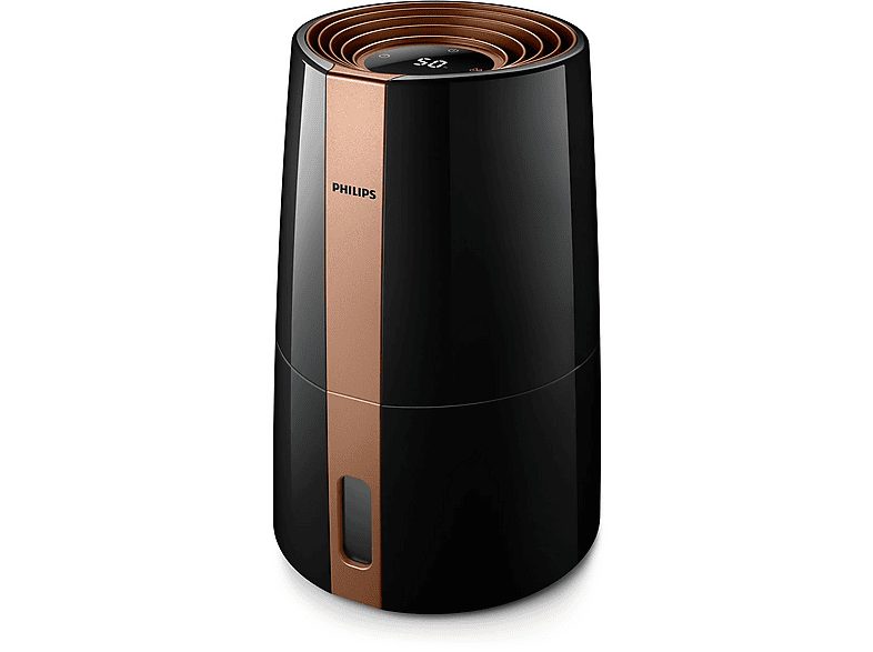 Humidificador - PHILIPS 3000 series HU3918/10, 1,8 l, 45 m², Negro