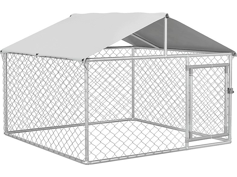 Jaula de exterior para perros - PAWHUT D02-178V00SR, para Perro, Gris