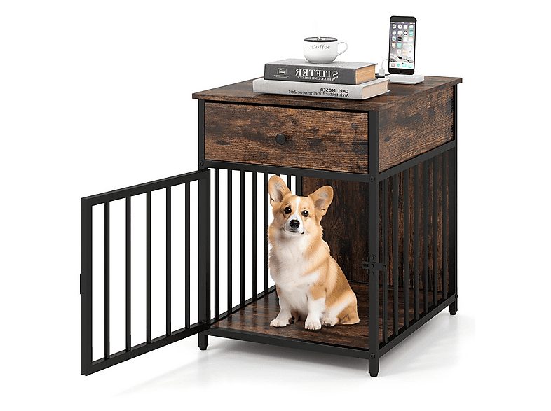 Jaula para perros - NORTHIO 39806, para Perro, Marrón