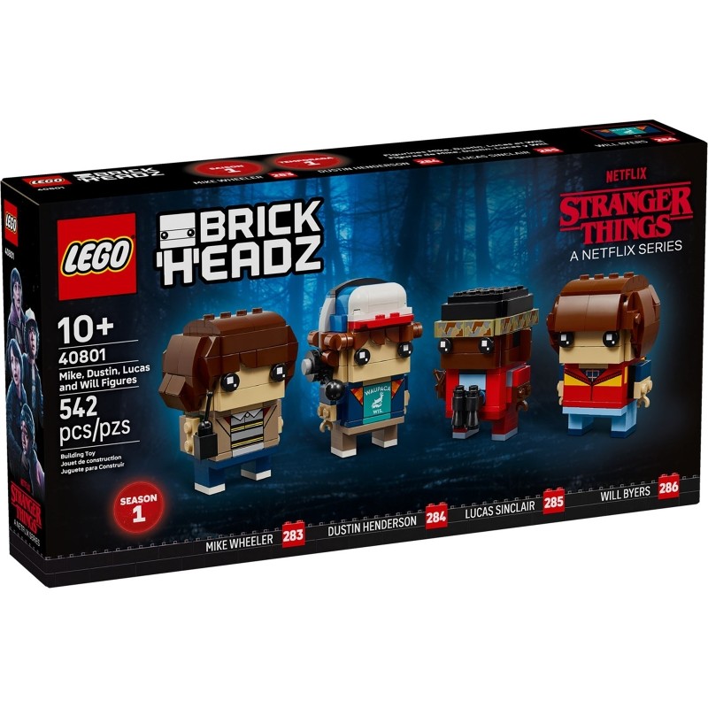LEGO 40801 Figuras de Mike, Dustin, Lucas y Will