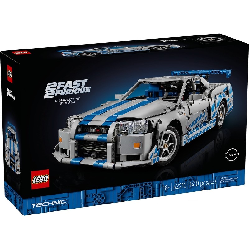LEGO 42210 Coche Nissan Skyline GT-R (R34) de 2 Fast 2 Furious