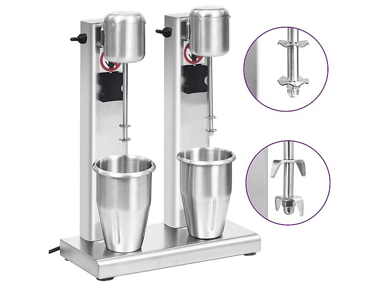 Licuadora - VIDAXL 210597559, 160 W, 1000 ml. 2000 ml, Inox