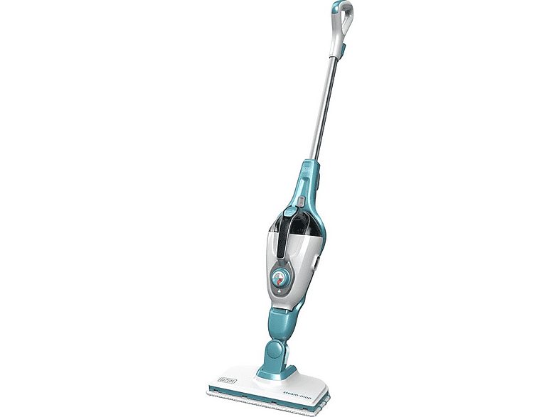 Limpiador de vapor - BLACK & DECKER FSMH1351SM, 1300 W, 0,5 l, 1 barbar, Azul turquesa, blanco y gris