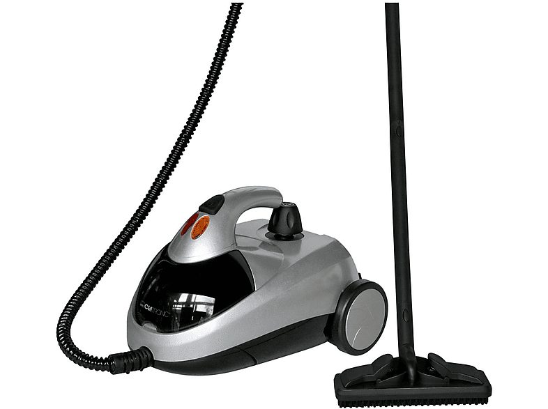 Limpiadora de vapor - CLATRONIC DR 3280, 1500 W, 1,5 l, 4 barbar, Plata/negro