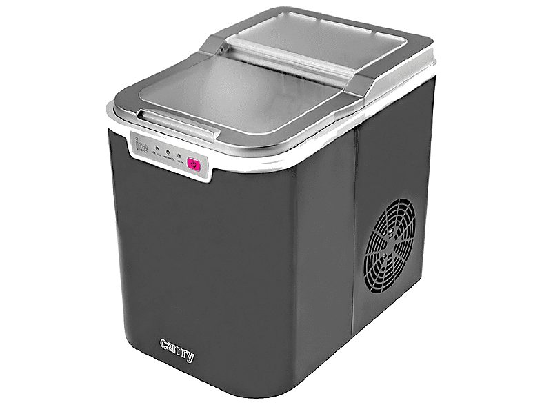 Máquina de cubitos de hielo - CAMRY CR 8073, Máquina Cubitos Hielo, 12 kg Hielo en 24 h,  Listo en 10 minutos, Depósito 2,2 L, Silencios, 100 W, 2,2 l, Negro/Gris