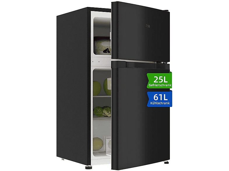 Nevera pequeña - CHIQ FTM86L4LE, Altura 84,5 cm, Capacidad 85 l, Inox Oscuro