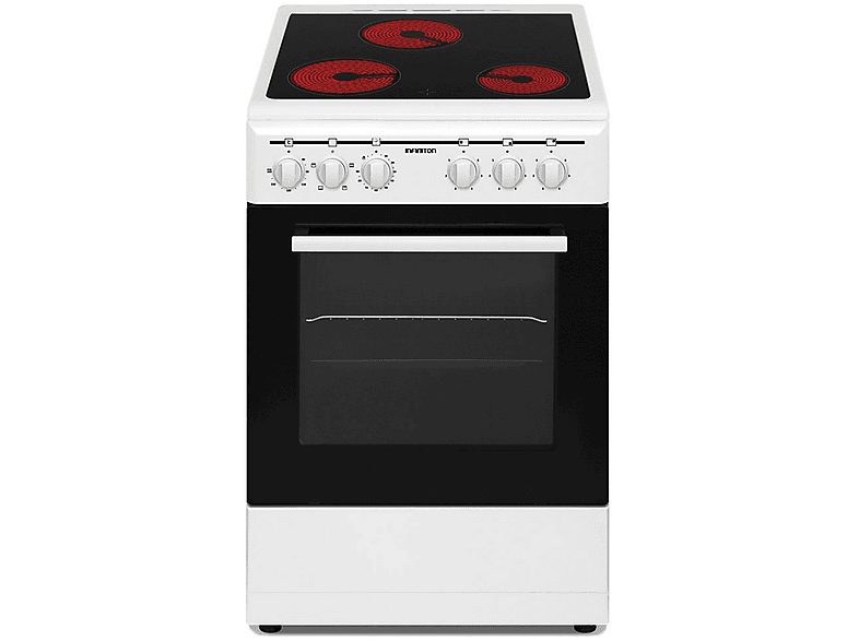 Pack Horno + Placa - Infiniton CC-V350G, Horno 48l, Placa Vitrocerámica 3 zonas, 50cm de ancho, Blanco