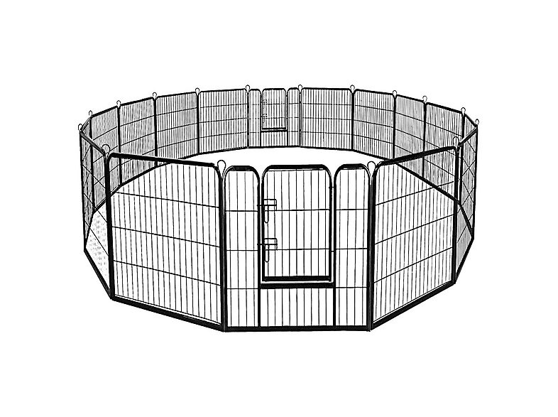 Parque para mascotas - NORTHIO 29401, para Perro, Negro