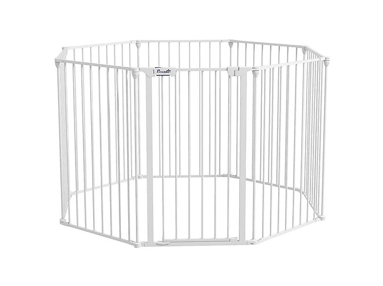 Parque para Mascotas - PAWHUT D06-188V00WT, para Perro, Blanco