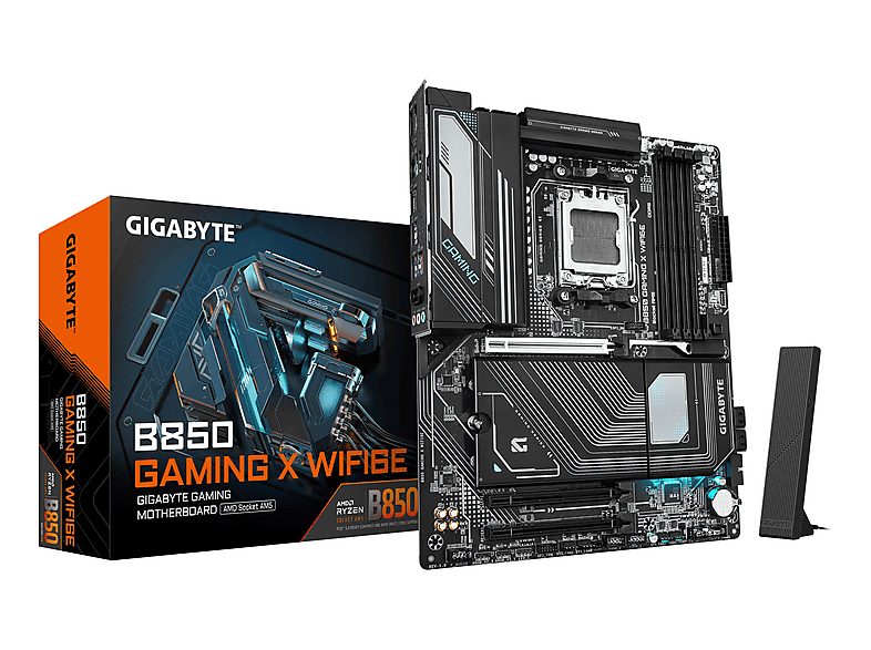 Placa base  - PB11154632 GIGABYTE, ATX, AMD B850, Sockel AM5, Multicolor