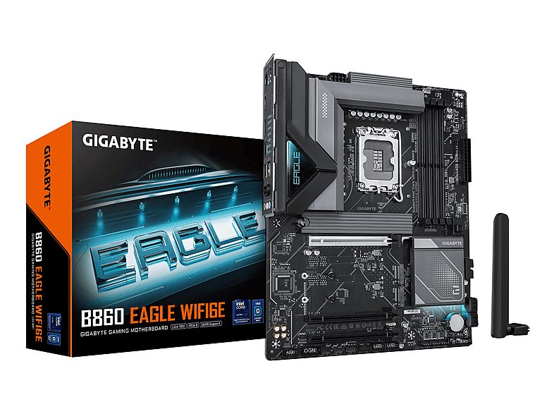 Placa base  - PB11154638 GIGABYTE, ATX, Intel B860, LGA 1851 (Socket V1), Dark brown