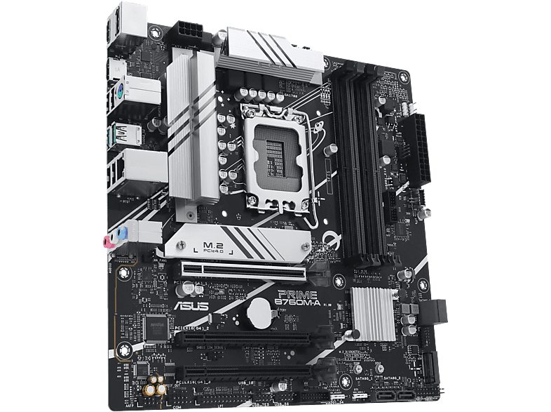 Placa base  - PRIME B760M-A-CSM ASUS, micro ATX, micro ATX, Intel B760, LGA 1700, Negro